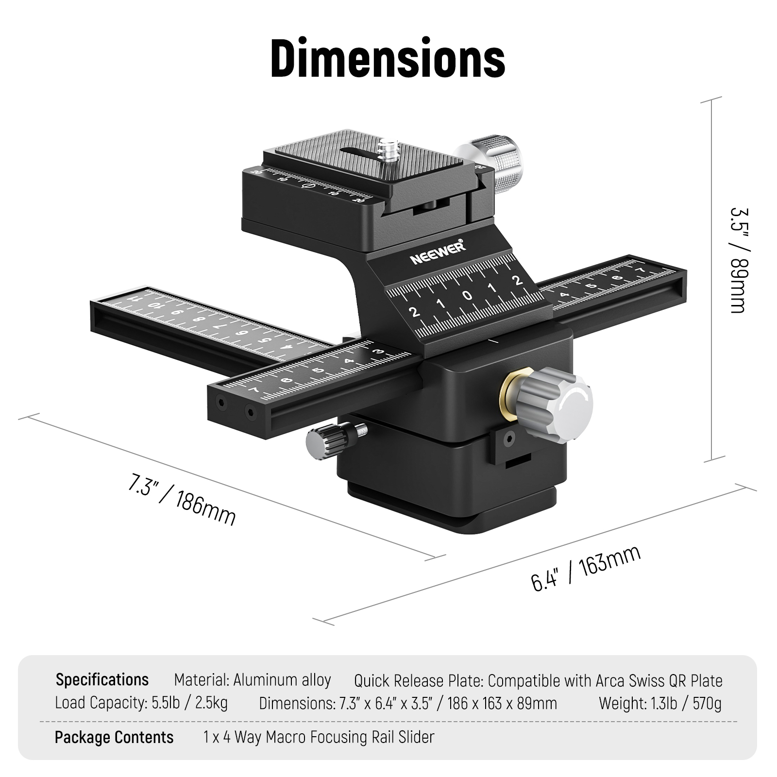 2-Way Macro Focus Rail Slider For DSLR Cameras (Canon, Nikon, Sony) 8 thumbnail image