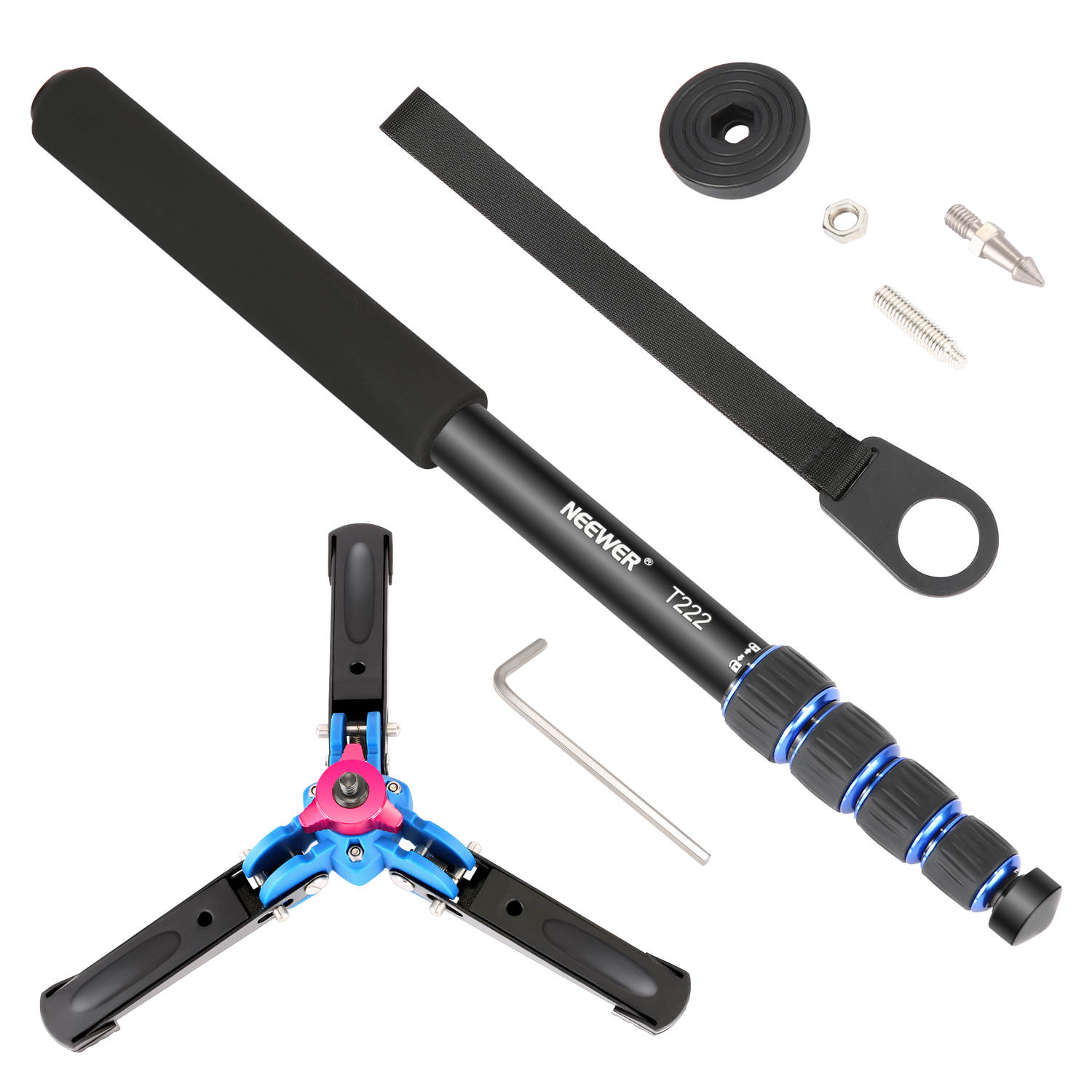 NEEWER 1222 Tripod Monopod Base חצובת מונופוד - מבנה ושימוש