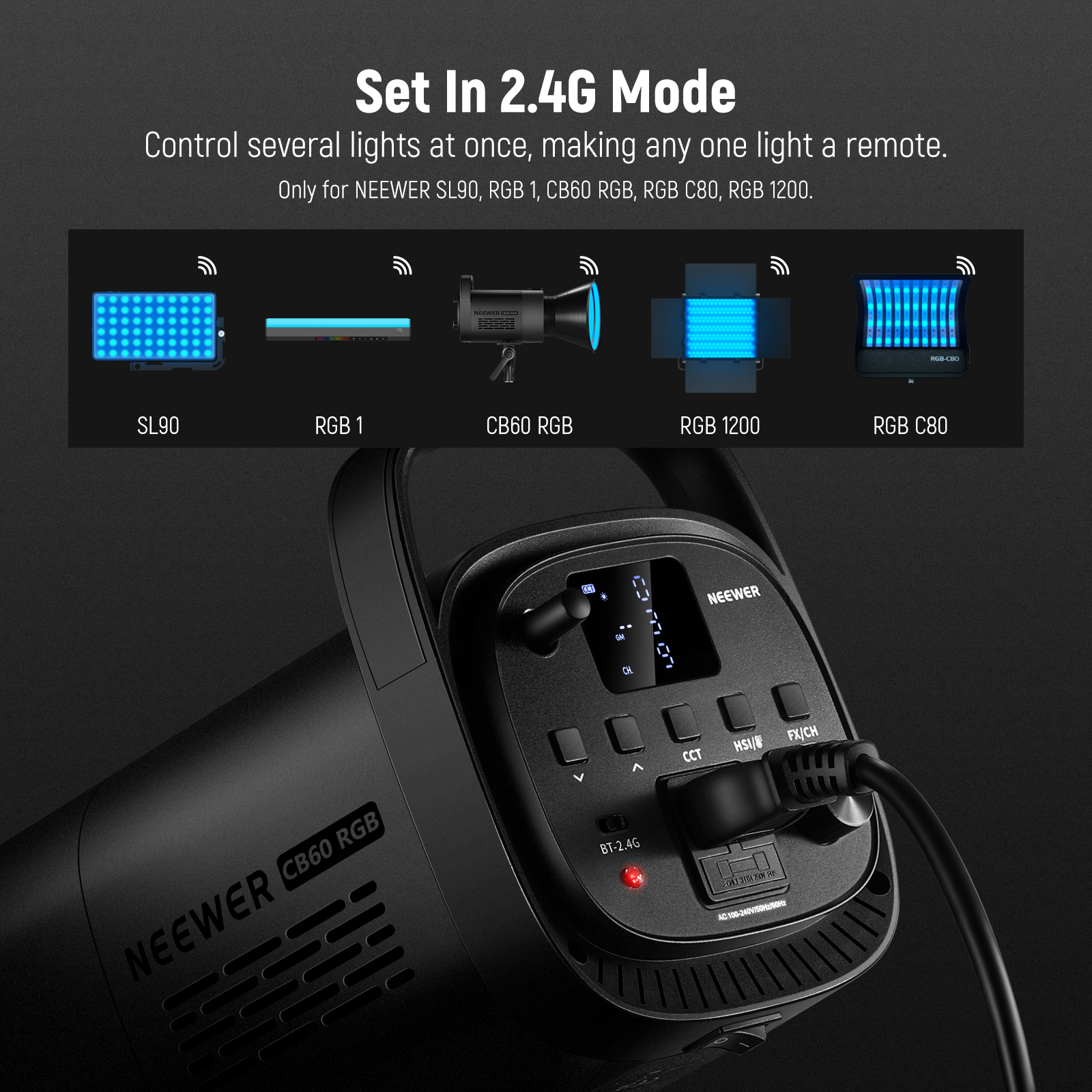 NEEWER CB60 ビデオライト 70W Amazon.com : NEEWER CB60 RGB 70W LED Video Light with App
