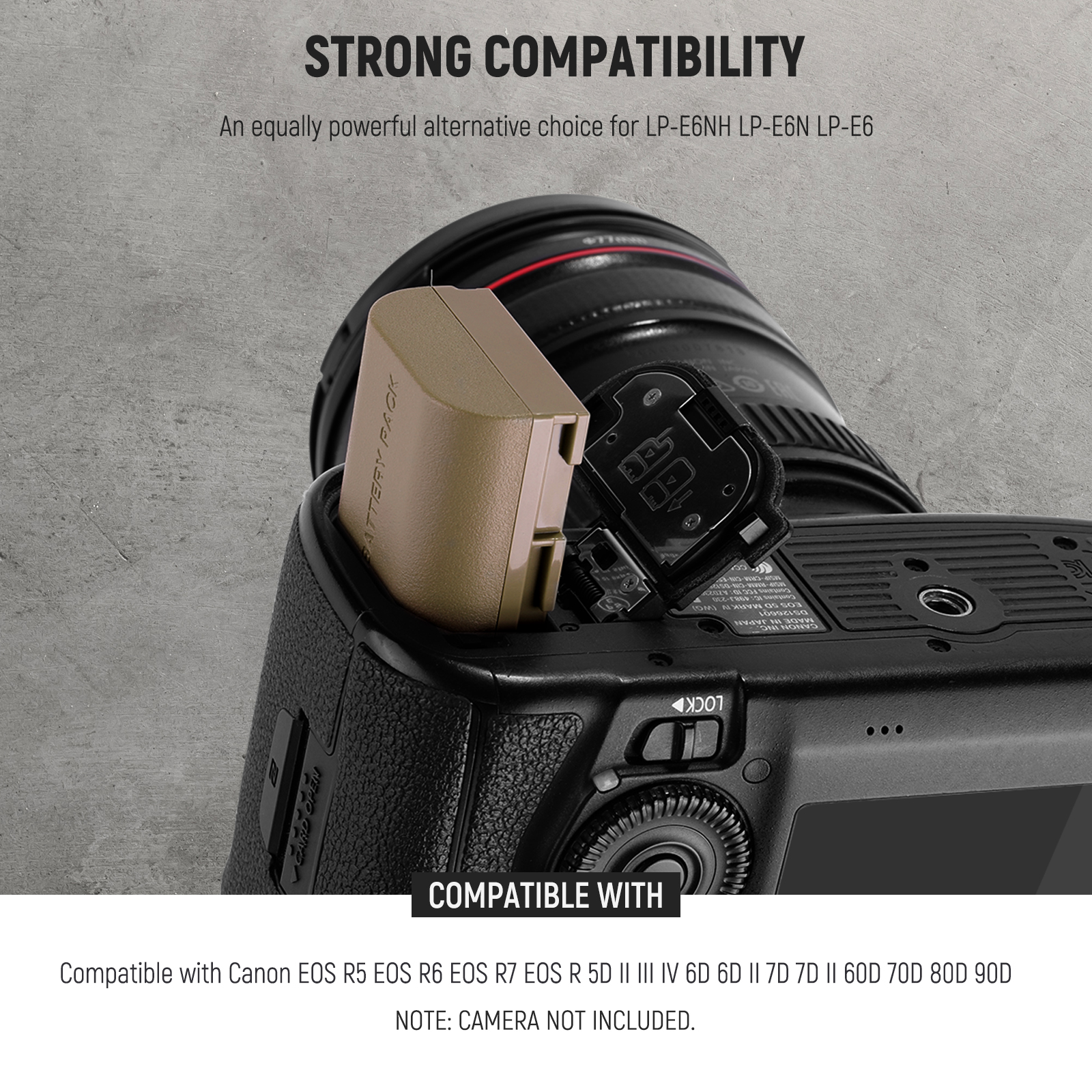 NEEWER Canon T-LP-E6NH USB-C Battery סוללה למצלמת קנון