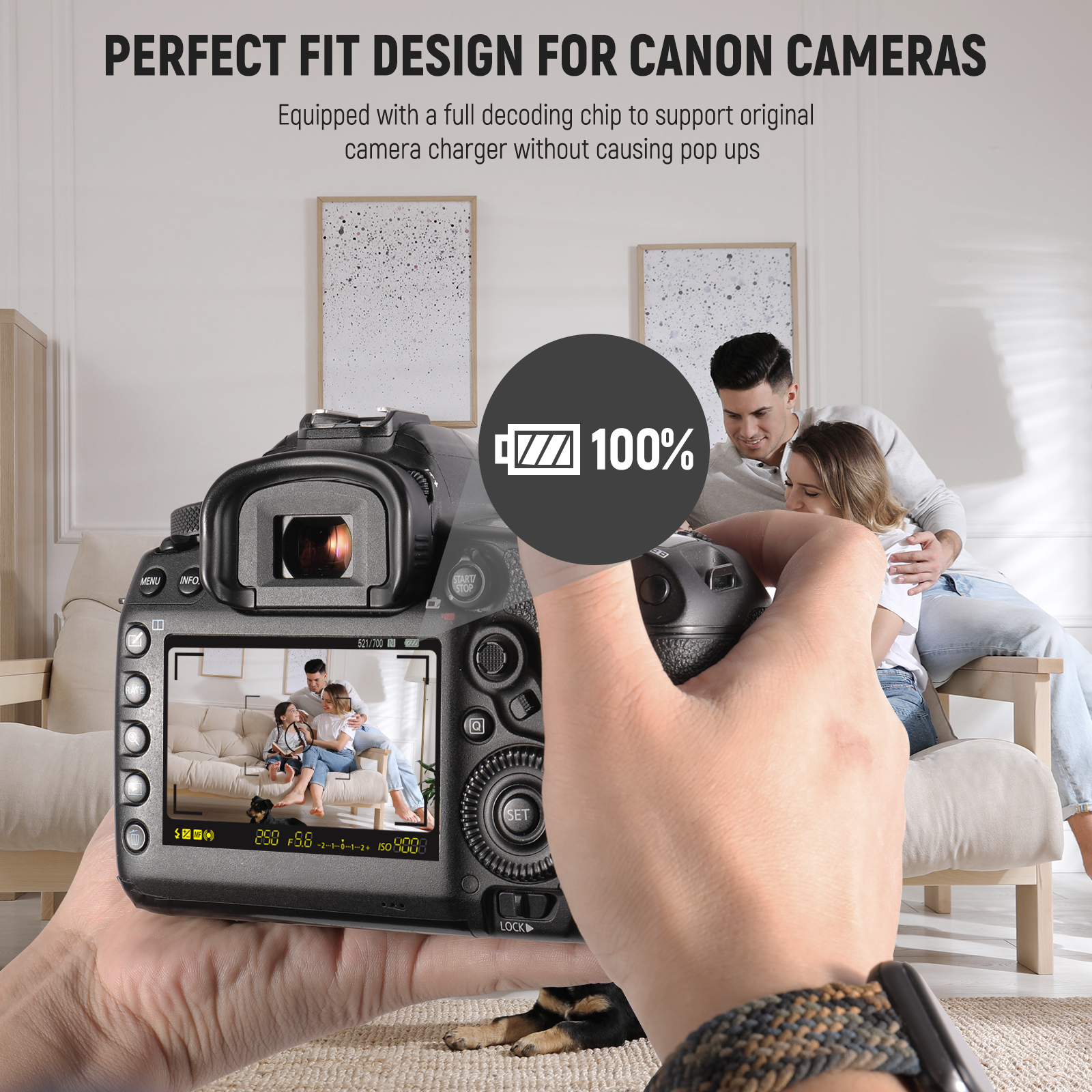 NEEWER Canon T-LP-E6NH USB-C Battery סוללה למצלמת קנון