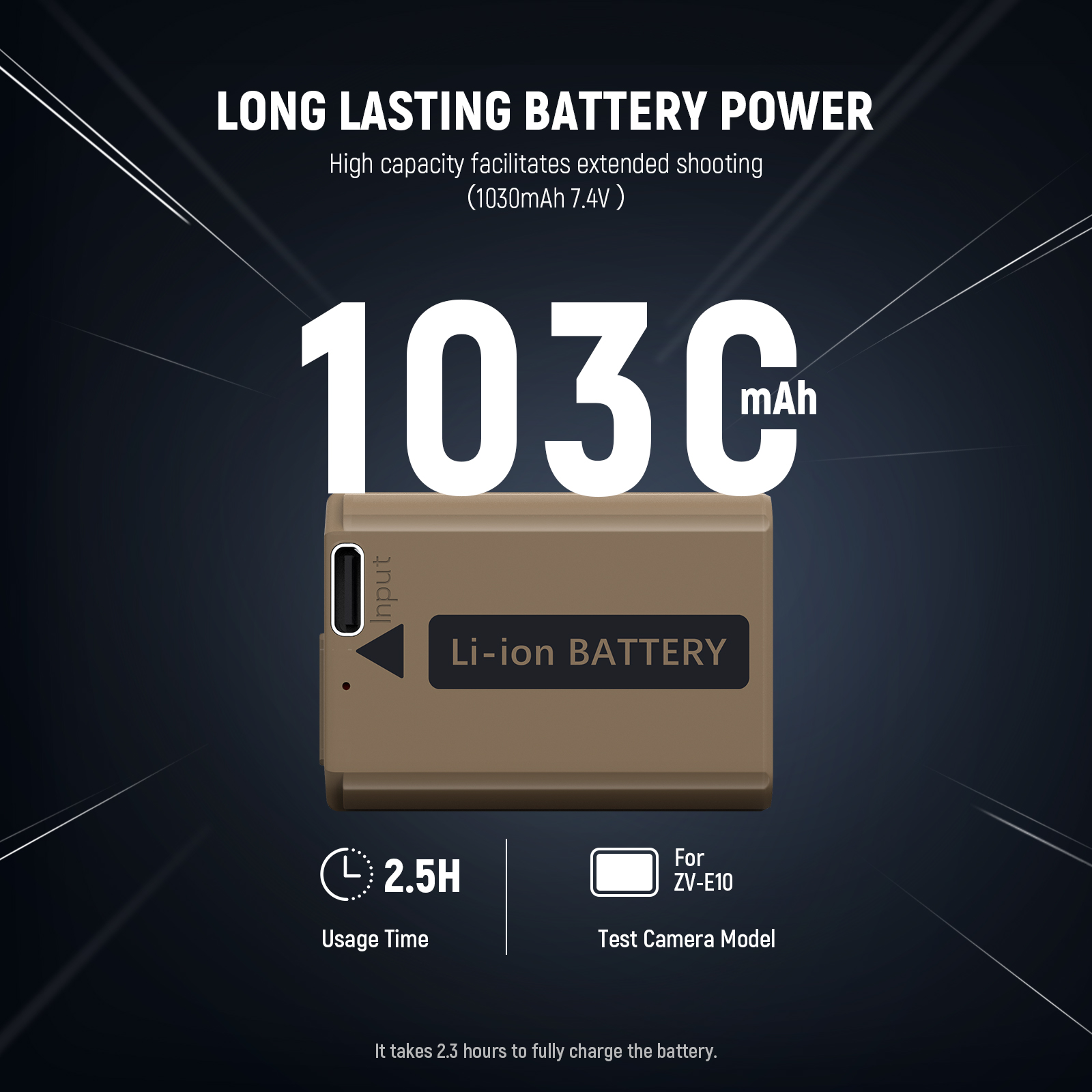 NEEWER Sony TNP-FW50 USB-C Battery סוללה למצלמת סוני - פרטים נוספים