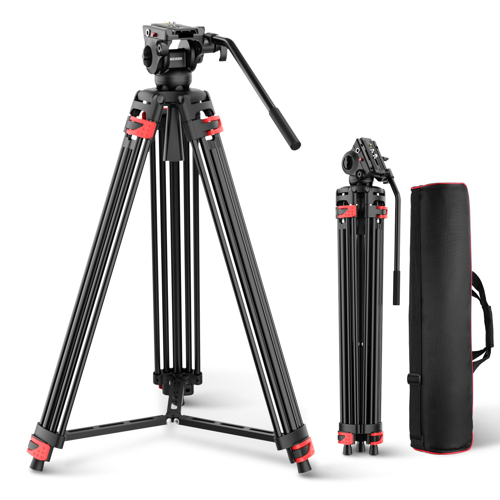 חצובת וידאו עם ראש שמן NEEWER Video Tripod Fluid Head - תמונת מוצר