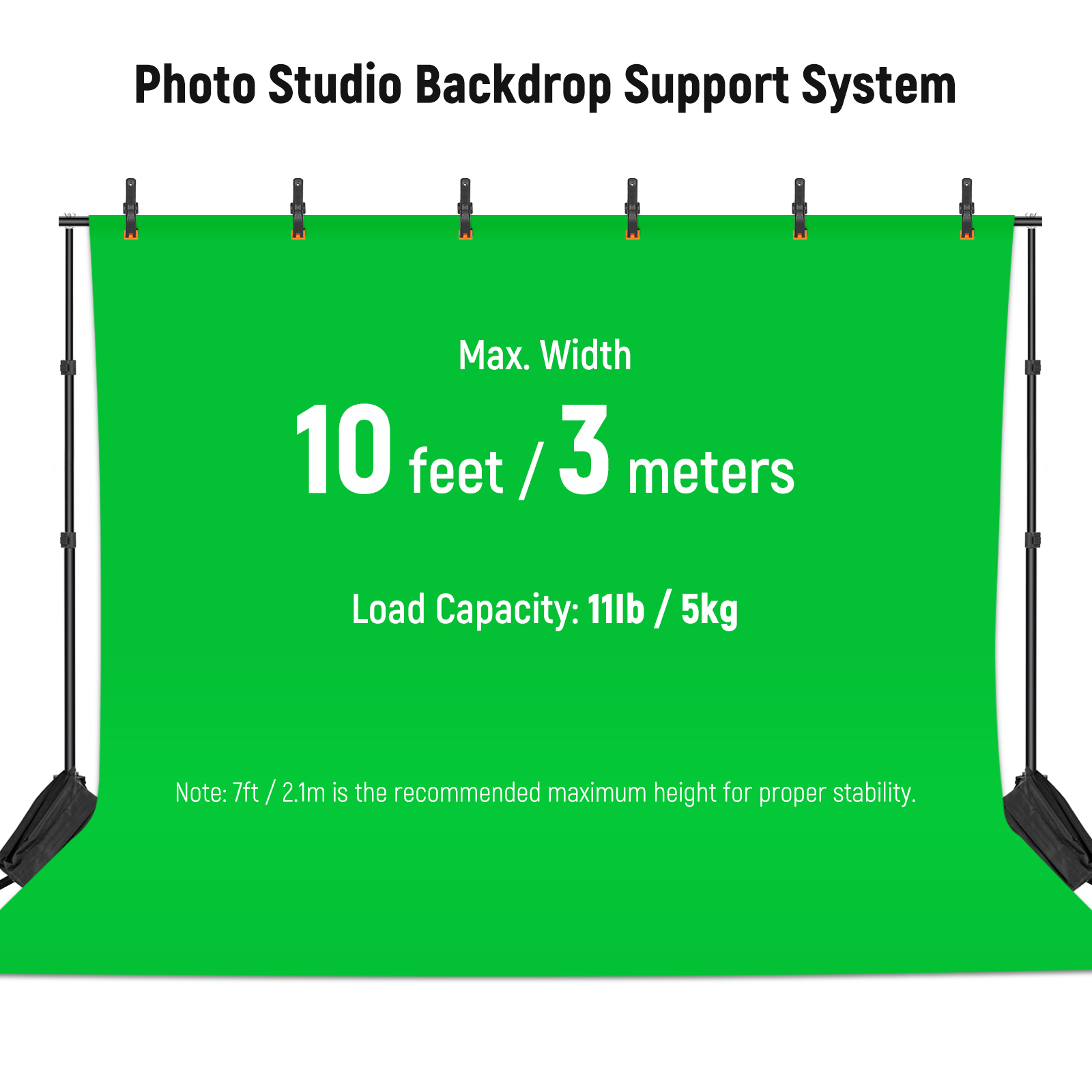 NEEWER 2x3m Backdrop Stand Kit ערכת חצובות לרקע - מבנה ושימוש