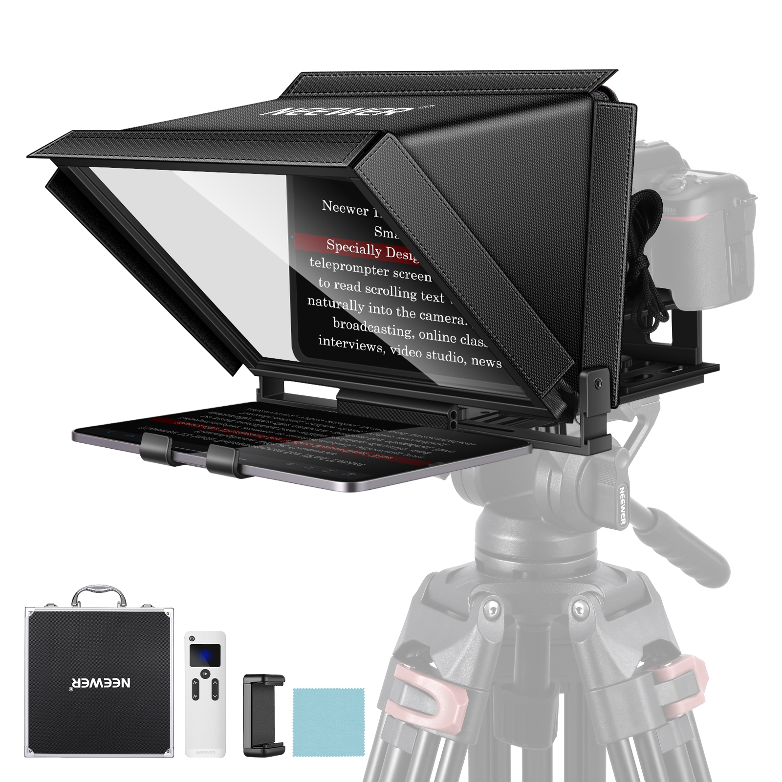 NEEWER X12 Teleprompter with Remote App טלפרומפטר טאבלט - תמונת מוצר