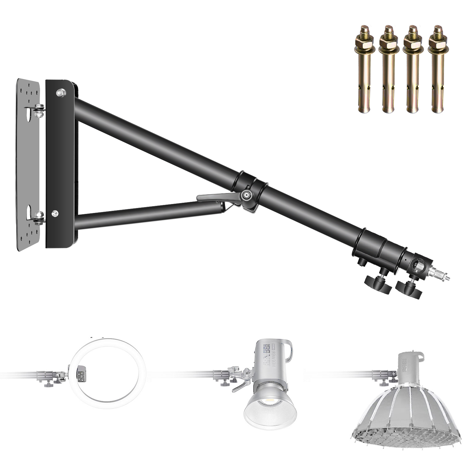 NEEWER 180cm Wall Boom Arm זרוע קיר לתאורה - תמונת מוצר