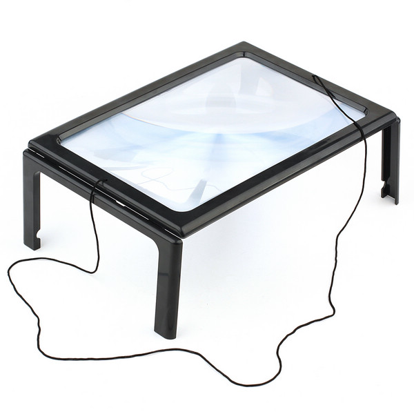 A4 Full Page Giant Large Hands Free Magnifying Glass Sheet 3X Magnifier ...