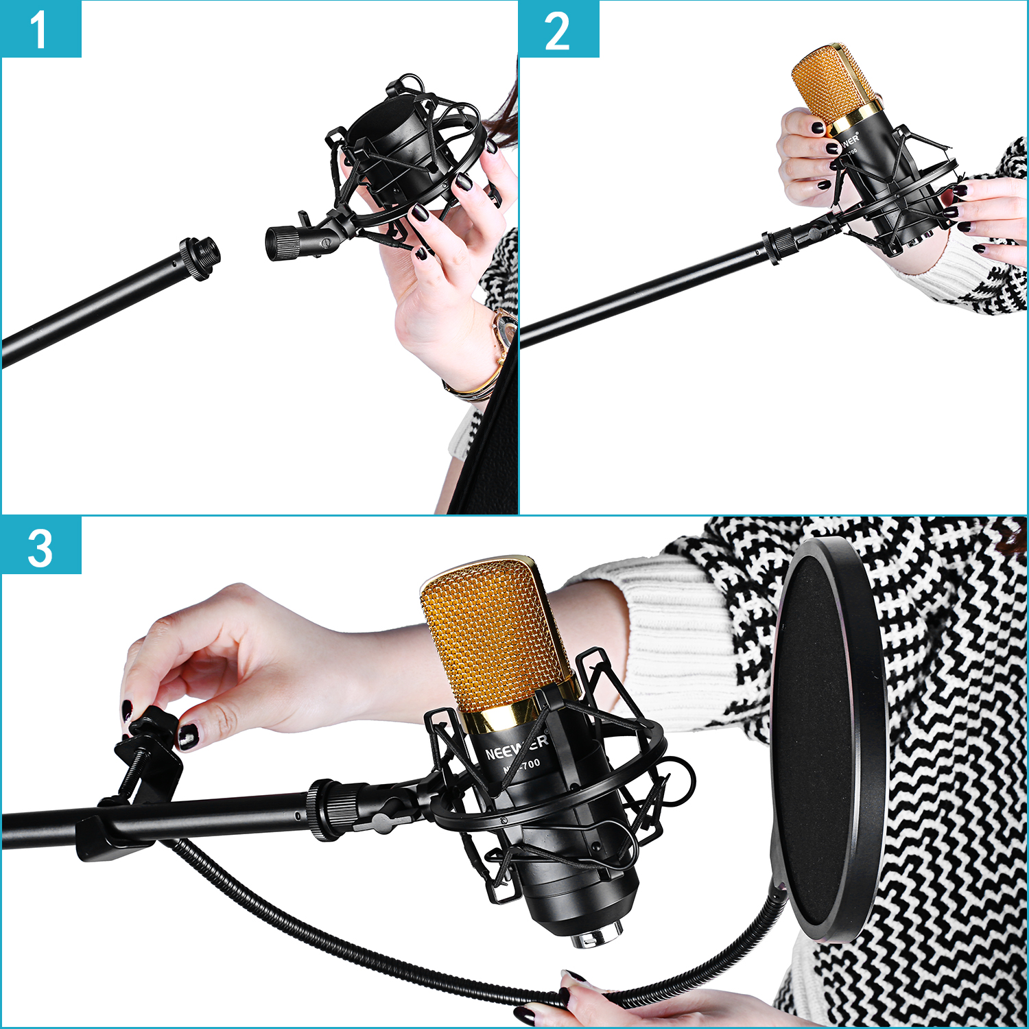 Condenser microphone kit. Neewer NW-700. Neewer микрофон. Neewer NW-700 купить. Mic Stand Kit 2.