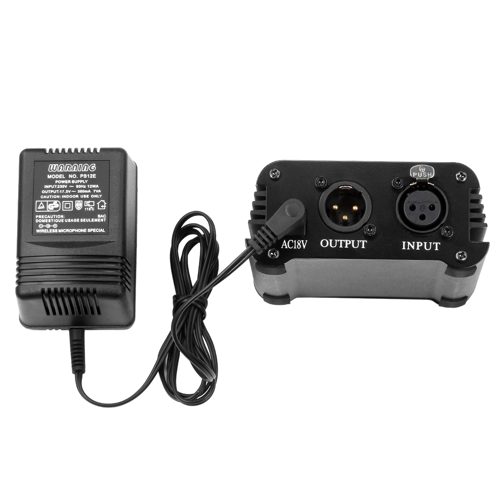 Neewer 1Channel 48V Phantom Power Supply w/ Adapter&XLR Cable f Music