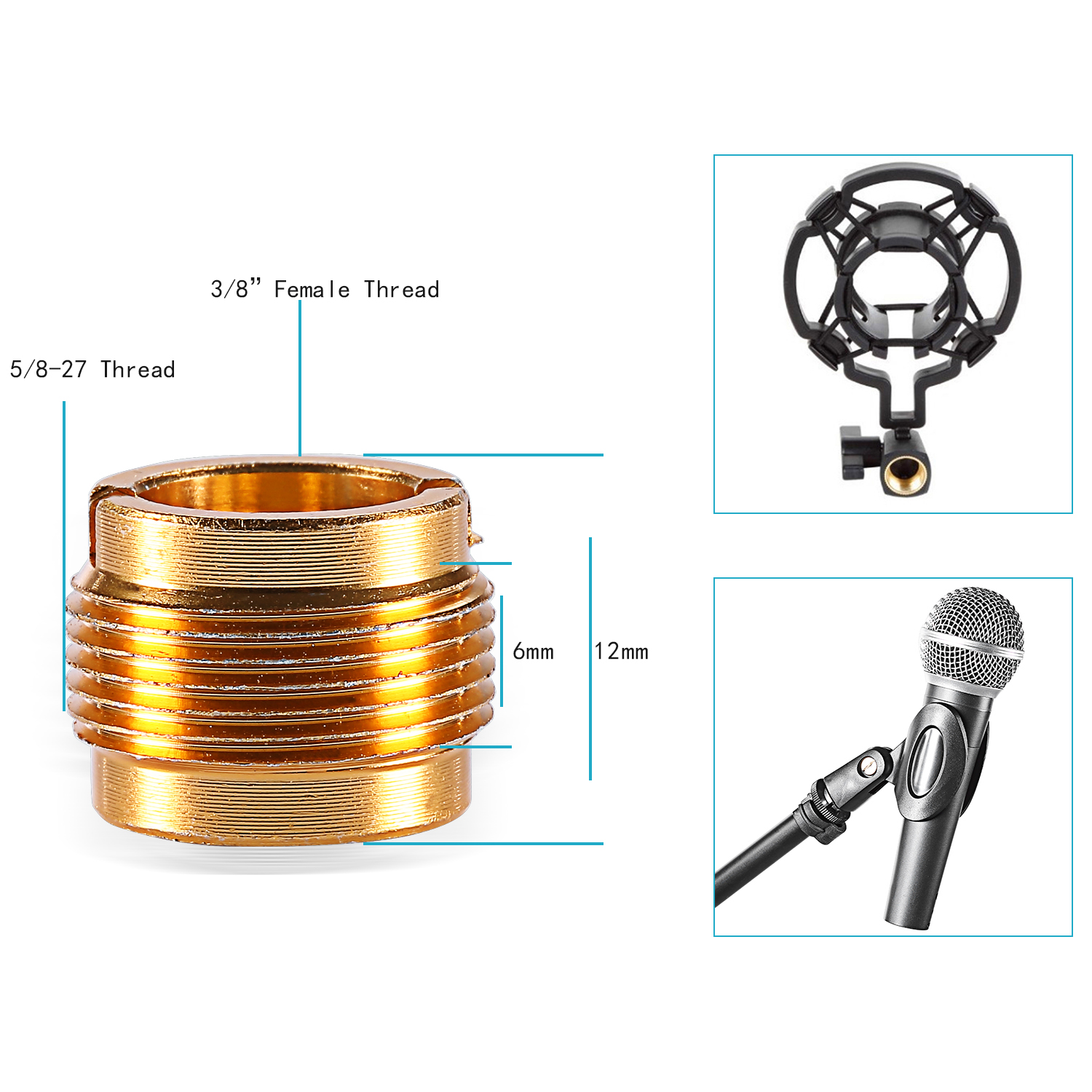 Neewer 3Pack Black Universal Microphone Clip Holders for Handheld Microphones 808018133846 eBay