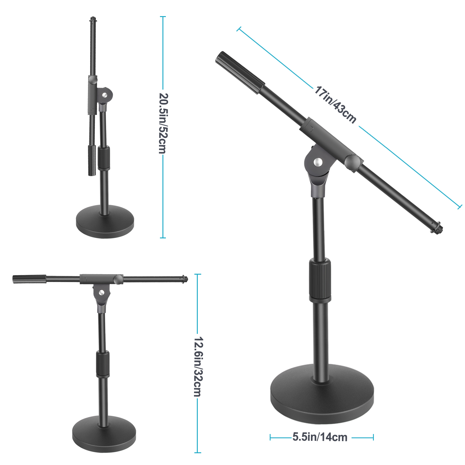 Neewer Short Desktop Microphone Stand With 5 5 Inches Round