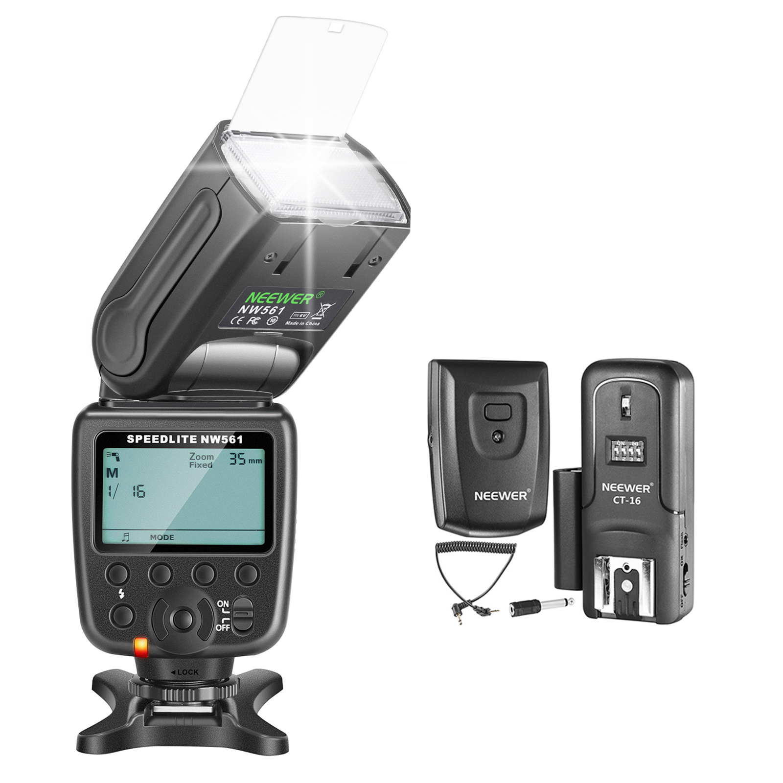 Neewer NW561 Speedlite Flash Kit with Wireless Trigger for Canon Nikon