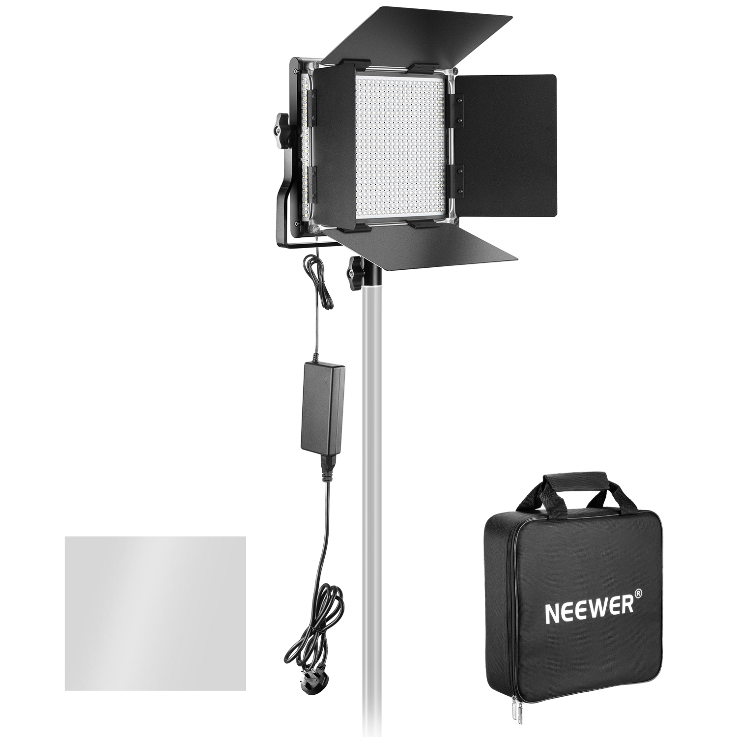 Neewer 2 Pack Dimmable Bi Color 660 Led Video Light With Barndoor