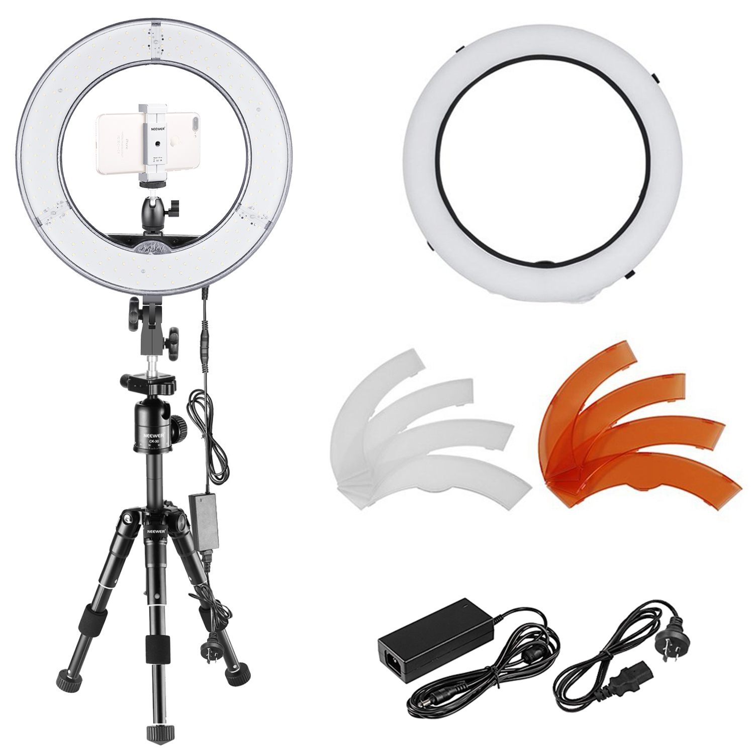 Neewer 14inch Outer Dimmable SMD LED Ring Light and Tabletop Tripod